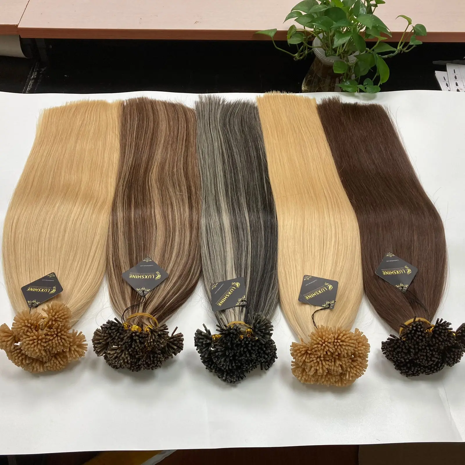 Best-selling Raw Vietnamese Hair Double Drawn Type 1, I Tip Natural Straight 2.5mm Virgin Cuticle Aligned Hair