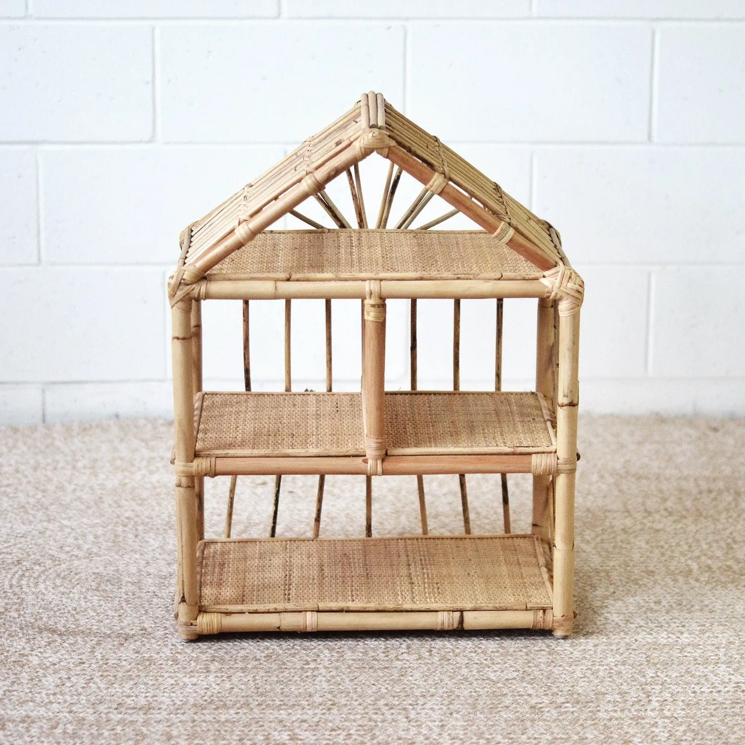 Миниатюрный ротанговый кукольный домик ручной работы, маленькие миниатюрные домики для кукол, детские игрушки для малышей