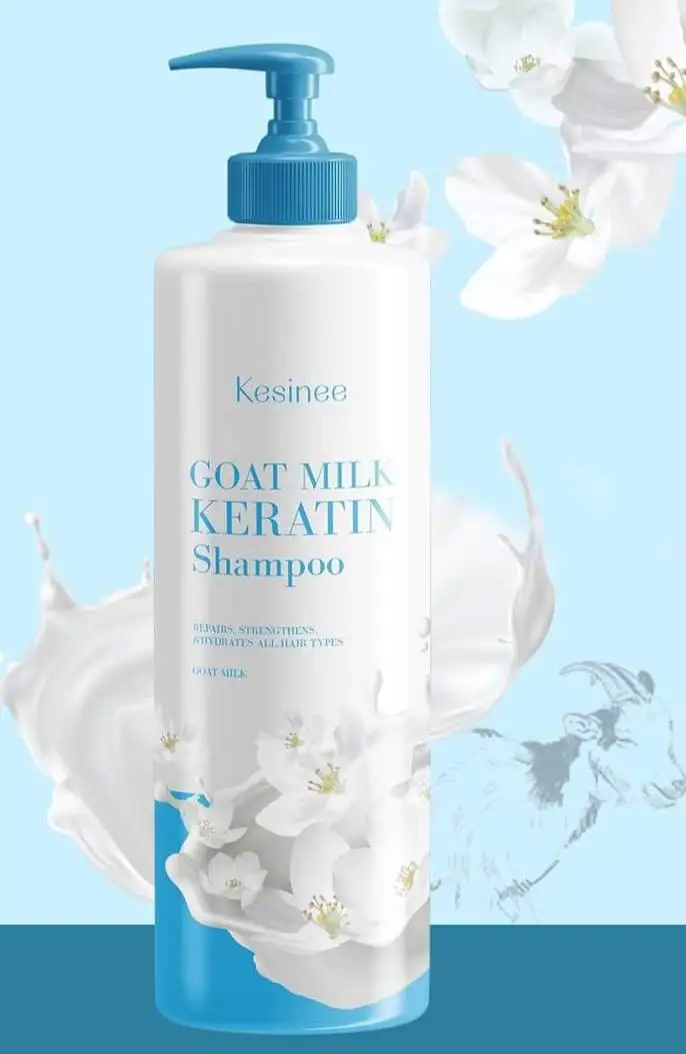 OEM 100% Thai Organic Goat Milk  Keratin Shampoo, five flower extracts from Japan