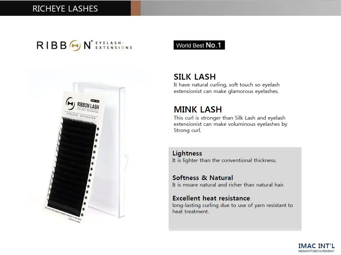 Richeye Professional Eyelash - L type Eyelash Extensions Professional Natural Soft 0.15 0.20 C D Curl Lashes Soft