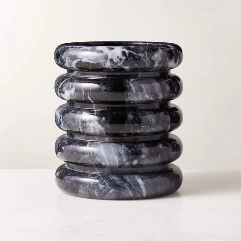 Desktop Organizer For Office Supplies Black Marble Pen Holder Premium Quality Natural Marble Pen Pencil Holder