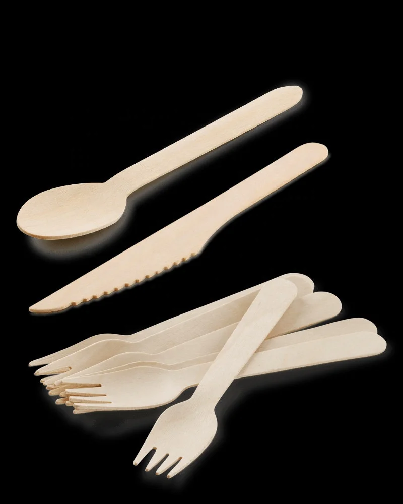 Одноразовые Деревянные посуды из нержавеющей стали ложка/Вилка Нож биоразлагаемые деревянная посуда столовые приборы SET-MS Джоли (WHATSAPPP + 84902679738)
