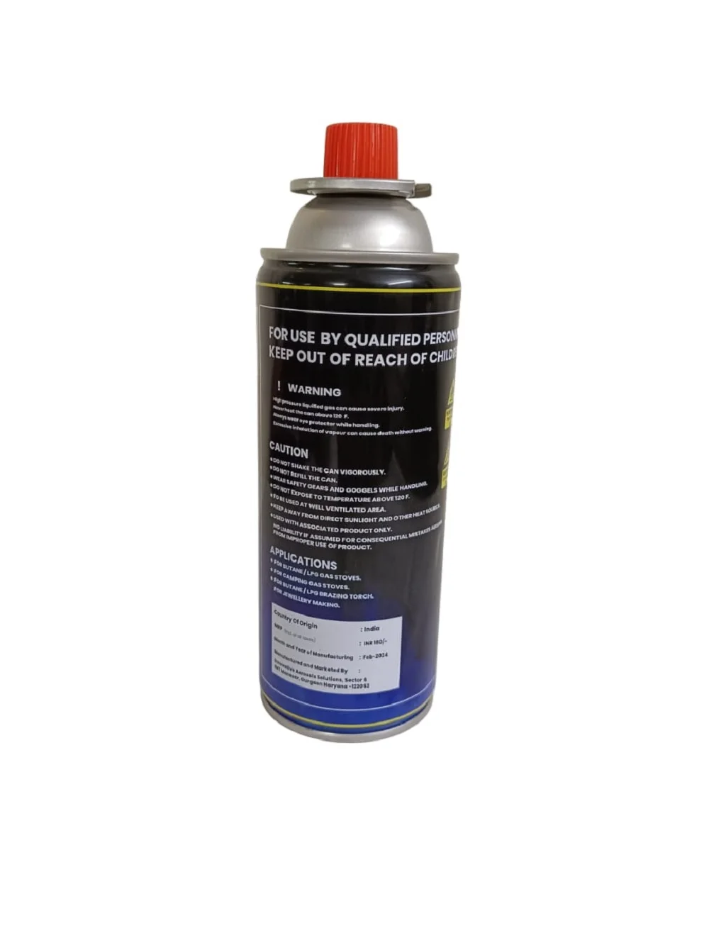 High Pressure 99% Pure Butane Gas Cartridges Aluminium Wholesaler Industrial Gas Use