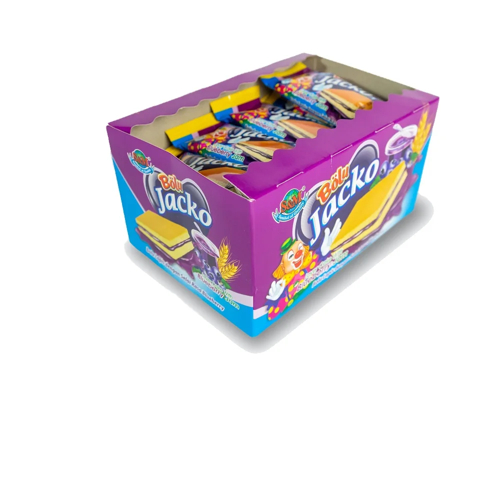 S&M Bolu Jacko Layer Cake 12gr Blueberry Soft Blueberry Flavor Cake Baked Goods Blueberry Cookies