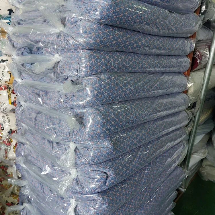 Korea COTTON 100% stock lot fabric textile stock Cotton knit Fabrics print design floral dress plain plaid solid flower checked