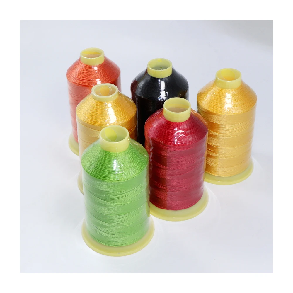 Customizable color 100% polyester sewing thread reflective leather sewing thread spun polyester sewing thread for jeans and car