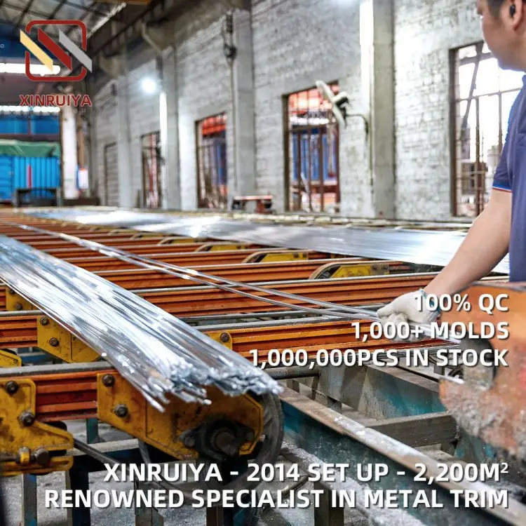 Top Recommended Factory Aluminium T Shape Shape Tile Trim Bar Piece Profile Section Metal Edge Trim  For Tile