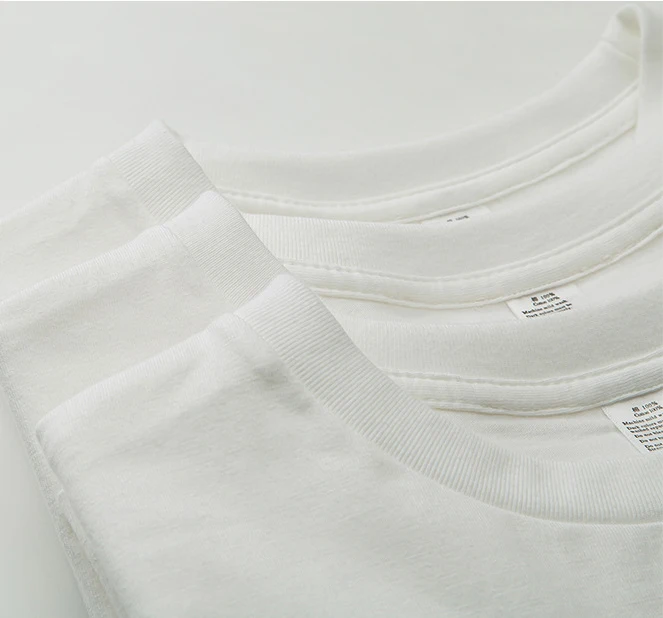 180G 240G 300G GOTS BCI 100% Organic Cotton Oversized Plain White Tshirt T Shirt T-shirt Tshirts Custom Digital Printing