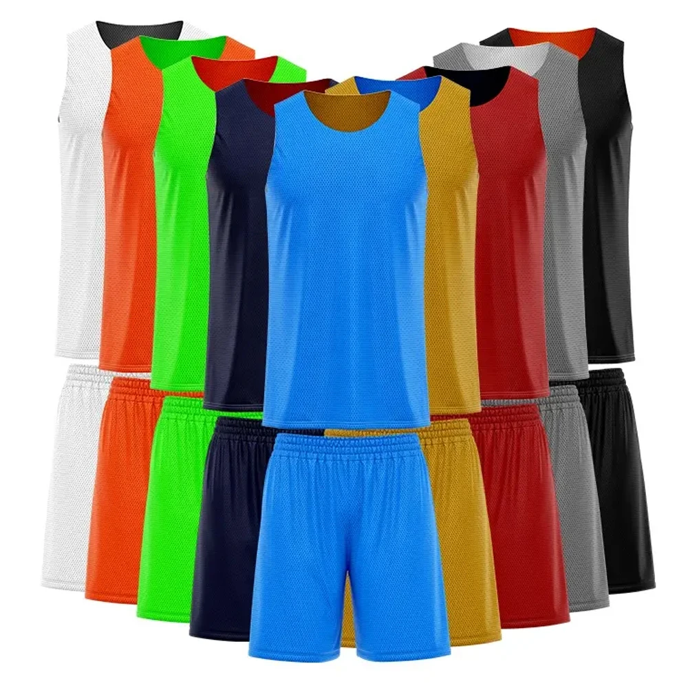 Custom Reversible Mens Mesh Best Quality  Basketball Uniform Wholesale practice Basketball wear  european Basketball Uniforms