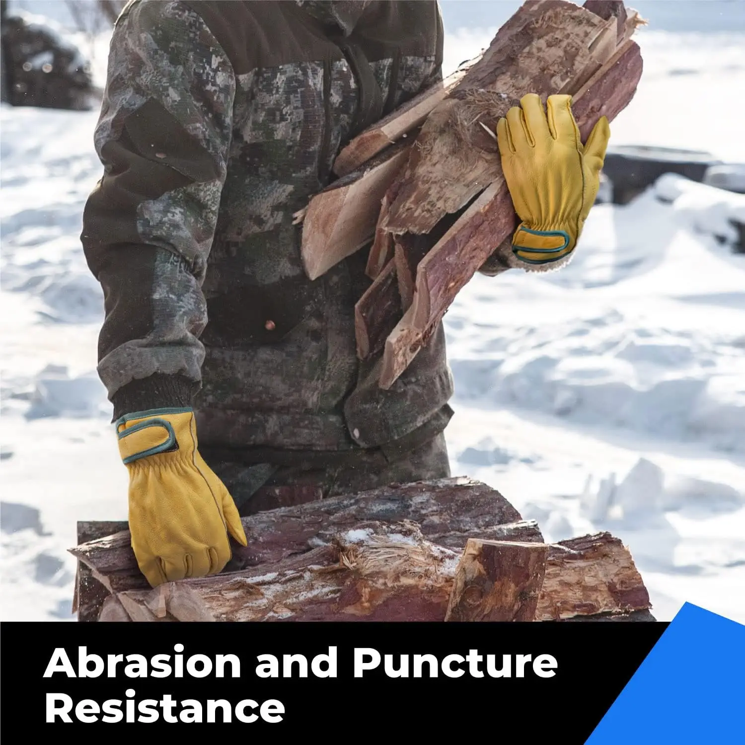 High Quality Grain Cowhide Leather Driver Gloves 3M Thinsulate Lining Work Safety Gloves Winter Warm Anti Slip Driving Gloves