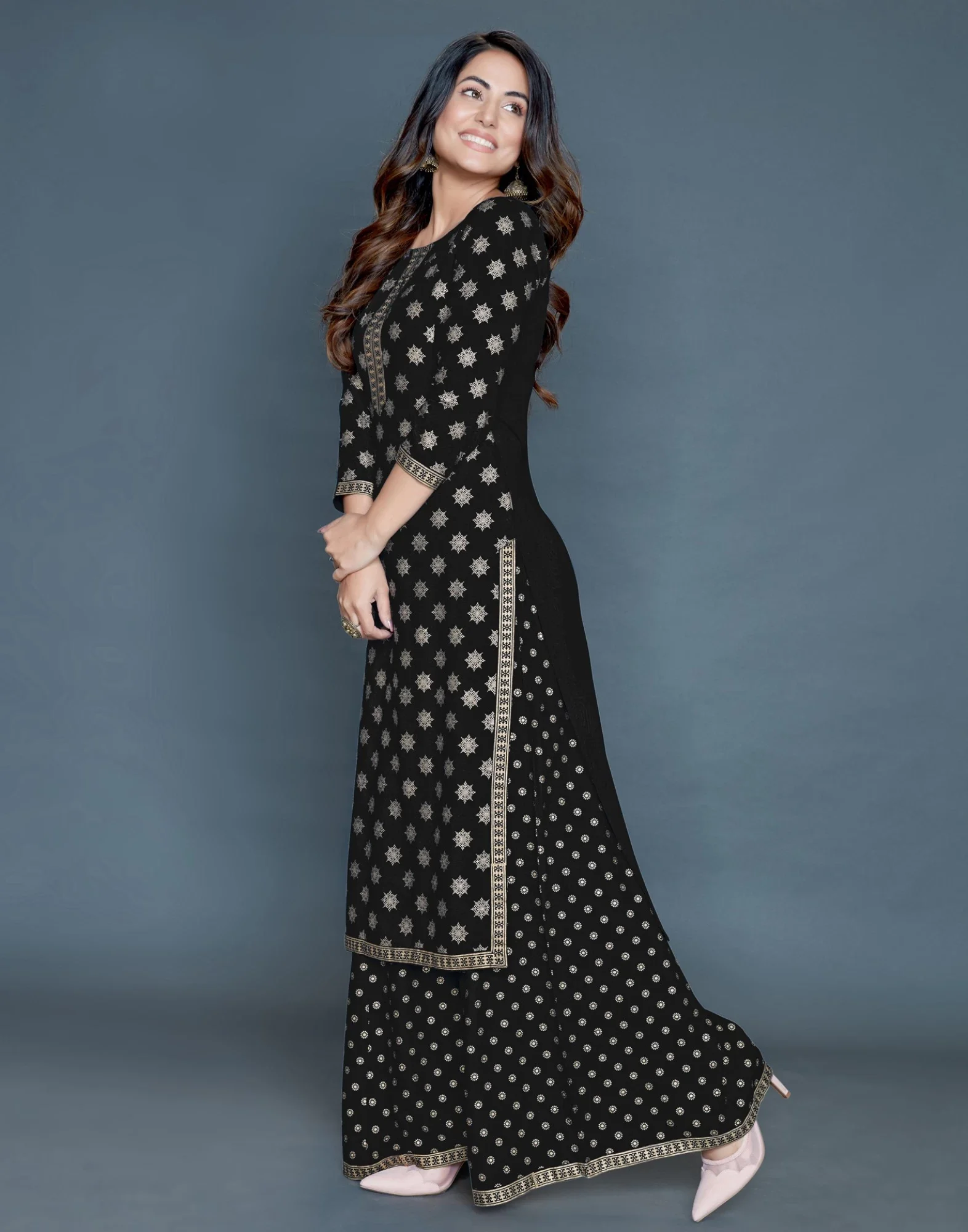Indian women collection Rayon kurti with plazo in lowest price market india ethnic Designer Kurti Plazo in wholesale price