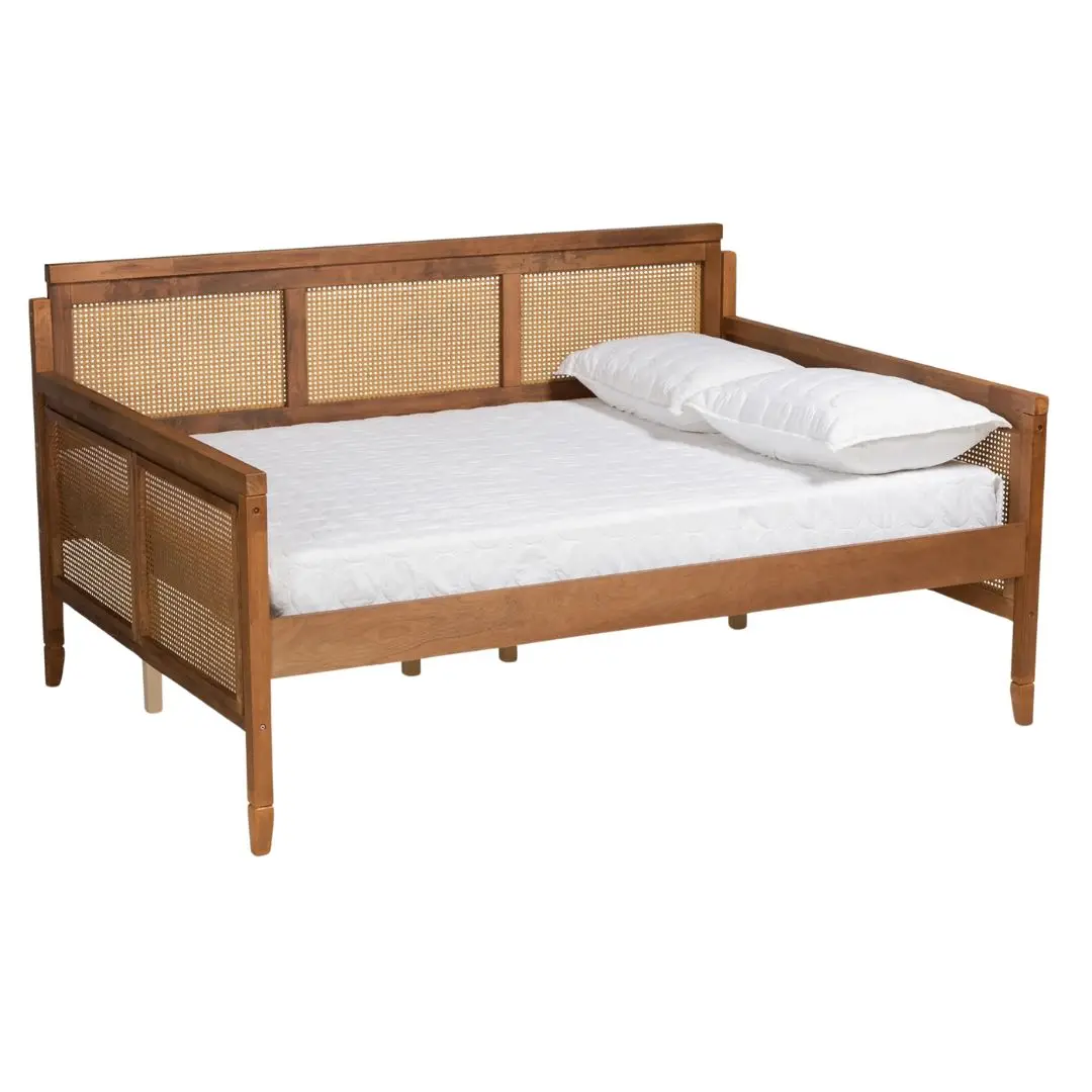 Sofa Modern Joly With Rattan and Brown Color Premium Quality Made Indonesian Furniture For Garden Patio Living Room Hotel