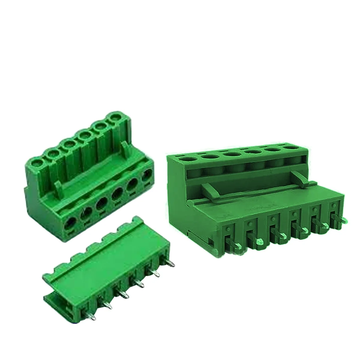 2EDG 6 pin screw terminal block connector 5.08MM pitch PLUG + Straight PIN HEADER SOCKET for pcb