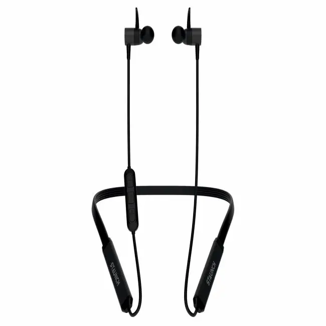 Wireless Neckband Earphone Newly Launched Dual Pairing Magnetic Power Controls Long Battery Life