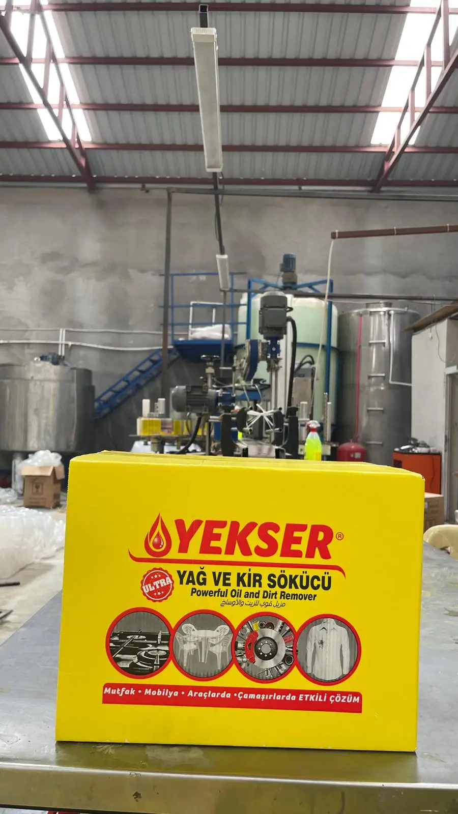 YEKSER Powerful Oil Stain and Dirt Remover Cleaner ( 1000 ML X 12 )sink Kitchen Tile Ceramic Garden Furniture Motorcycle Bicycle
