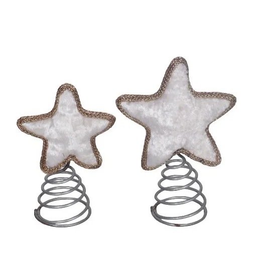 CHRISTMAS SUPPLIES HOT SALE YELLOW GOLD VELVET STAR WITH SPRING ORNAMENT FOR HOLIDAY DECORATIVE AND NEW YEAR GIFT