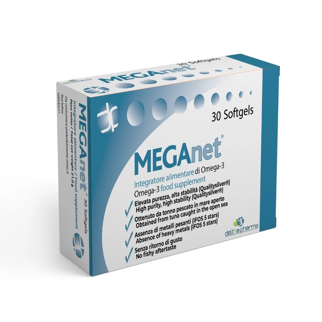 Certified IFOS  Omega 3 Fatty Acids softgels- health care supplement with purified fish oil