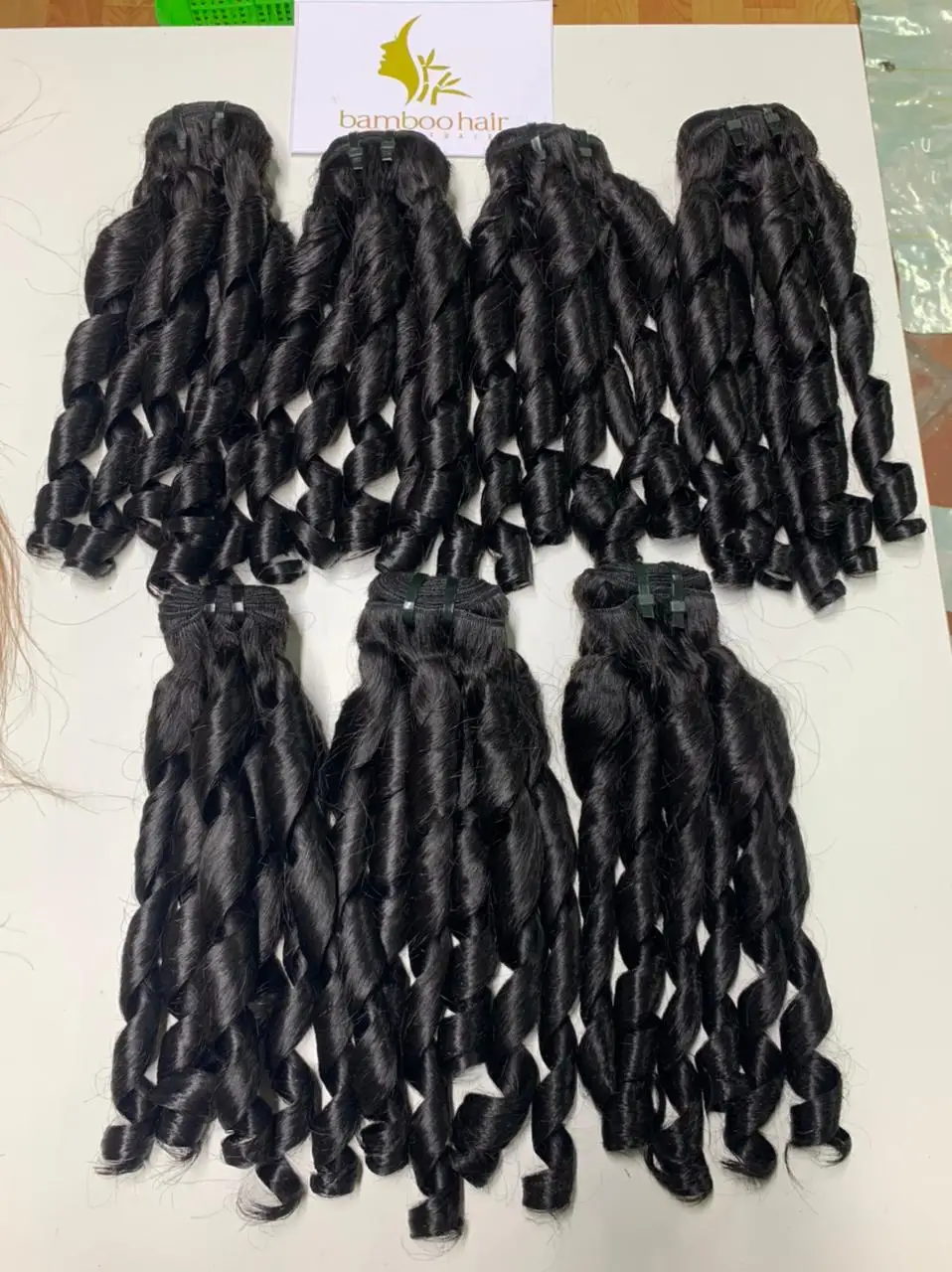 Weft Africa style hair extensions bundle human raw hair remy water waves straight natural feather hair extension