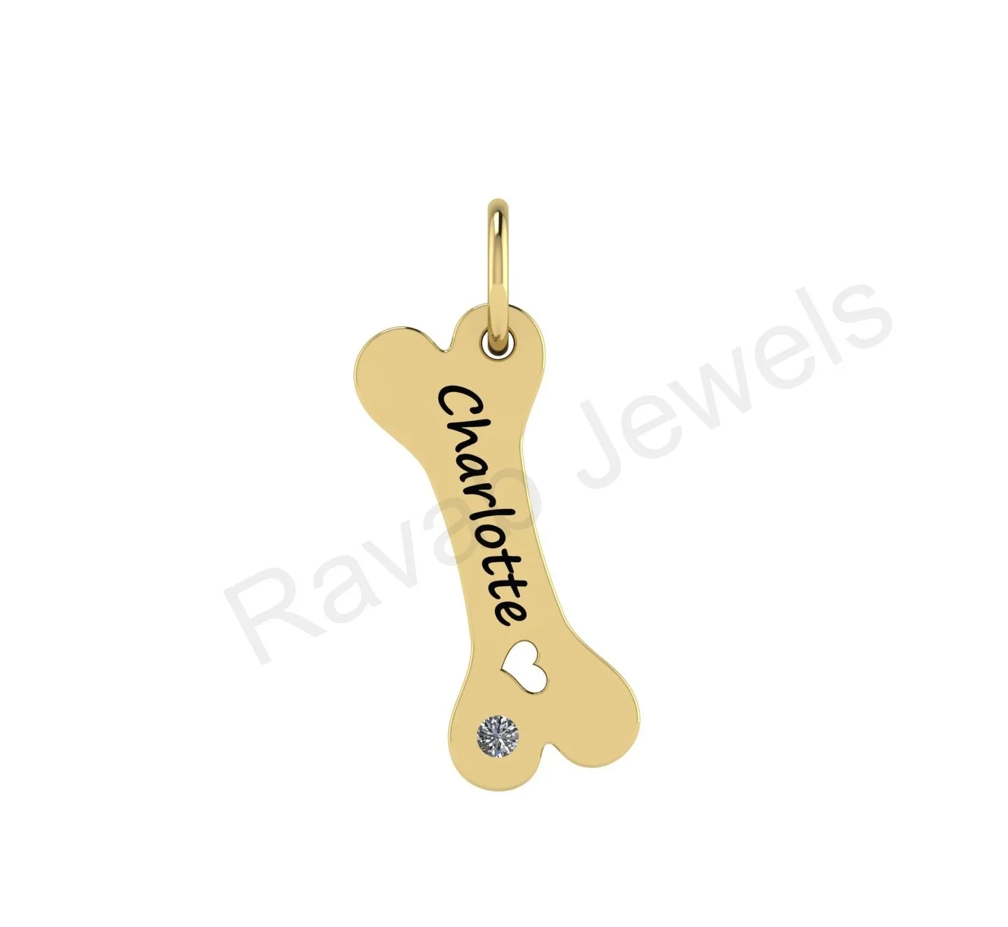 High Quality 925 Sterling Silver Personalized Bone Shaped 9x2mm Stylish Classy Engraved Tag for Pet Dog Cat Customized Dog Tag
