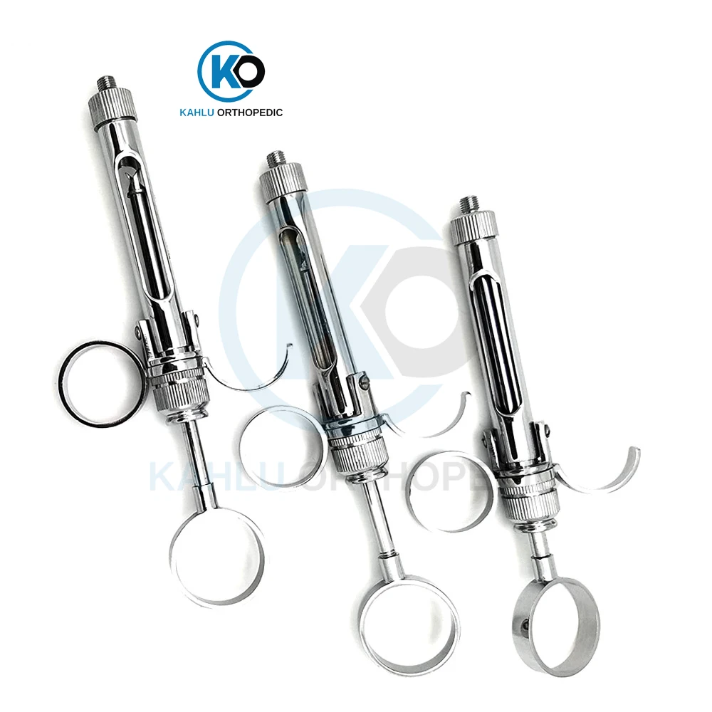 Dental Stainless Steel Syringe Aspirating 1.8 ML Dental Surgical Instruments Injector Tool By KAHLU ORTHOPEDIC