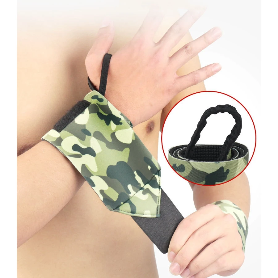 2Pcs Camouflage Neoprene Weightlifting Wrist Wrapping Support Fitness Cross-fit Sport Wristbands Powerlifting Wrist Protectors