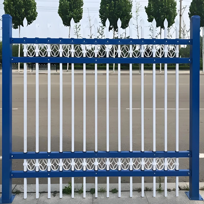 M Modern Design Outdoor Security Privacy Iron Plates Metal Steel  Galvanized Fence  Zinc-coated Fence Metal Picket Fence