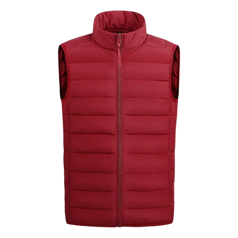 High Quality OEM Custom Logo  Quilted zipper Down Puffer Vest Men and Women winter fashion wear light weight warm fashion wear