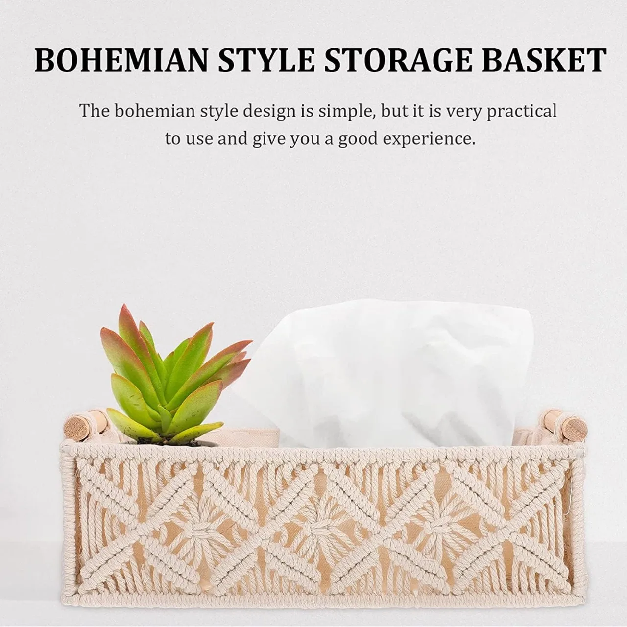 Корзины для хранения макраме полки и шкафа декоративная корзина в стиле бохо организации домашнего декора