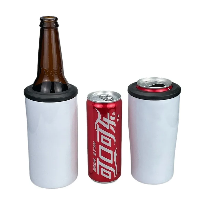 Low Moq Vacuum Insulated Custom Can Cooler Recyclable Sublimation Can Cooler
