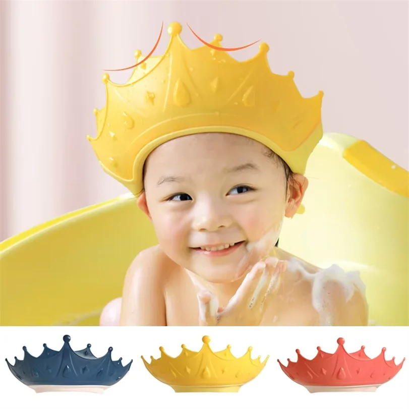 Baby Shower Caps Waterproof Bathing Shampoo Hats Protect Ears Head Hair Washing Hats for Toddler Kids
