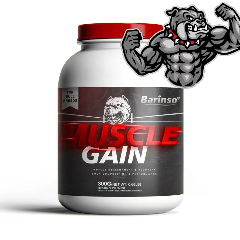 oem odm dog Muscle Building Supplement Support dog Muscle Growth Mass Weight Gainer for pet