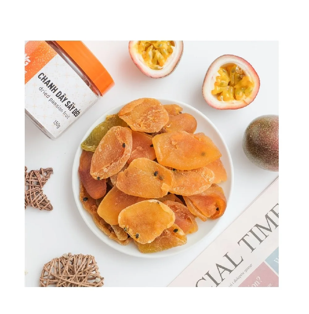 Sweet Sliced Soft dried passion fruit With Max Moisture 23% 200 gram 300 gram 500gram 5 kg 20kg Packaging
