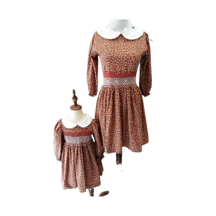 Mother & Baby Dress Set With Floral Pattern Family Matching Outfits Good Quality High Quality Family Matching Dresses