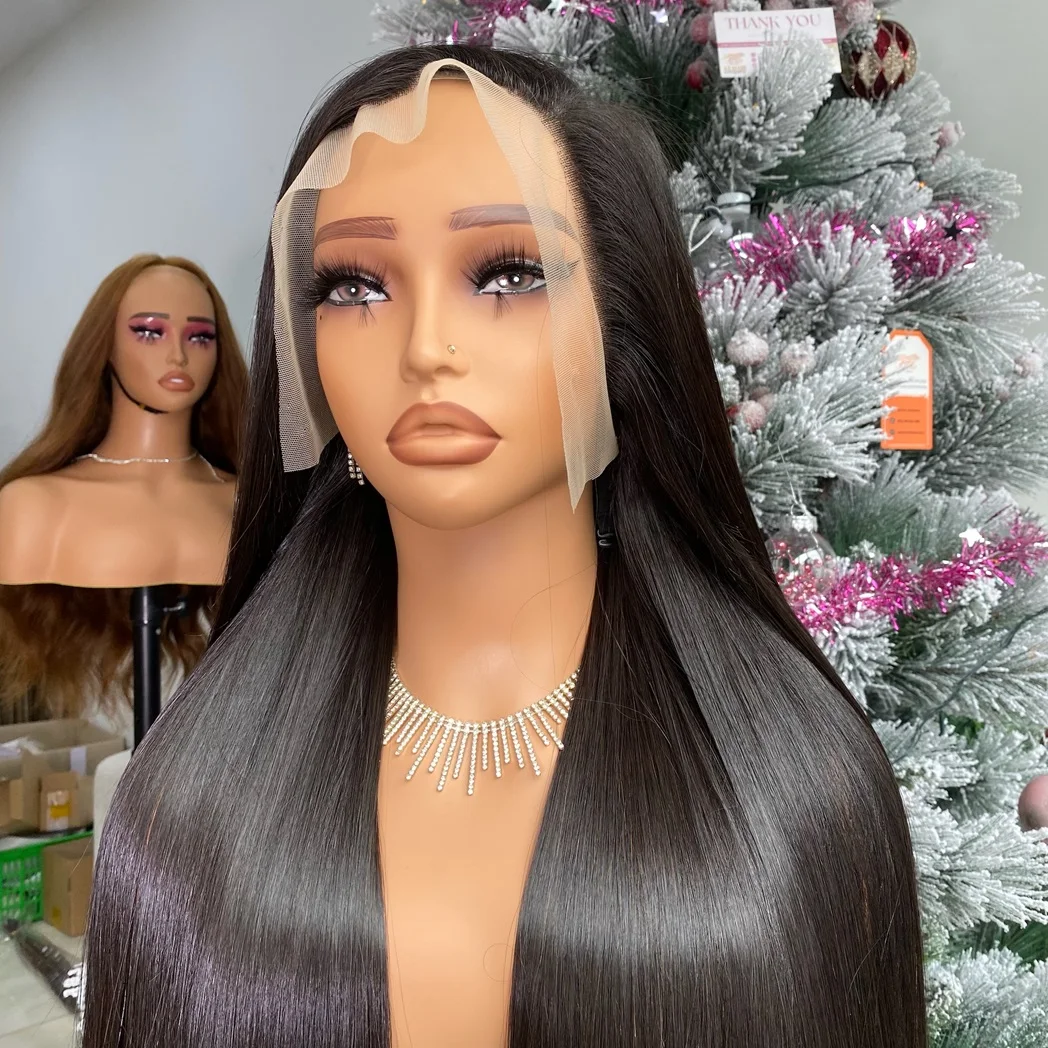 Order Now Hair Extensions With Closure Vietnamese Super Double Drawn Raw Bone Straight Natural Color Black Business