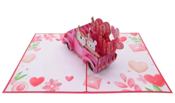 Best Choice Bunny Birthday Cute 3D Pop Up Card Custom Laser Cut Anime Art Paper Handicraft Wholesale Custom Design Top Trending