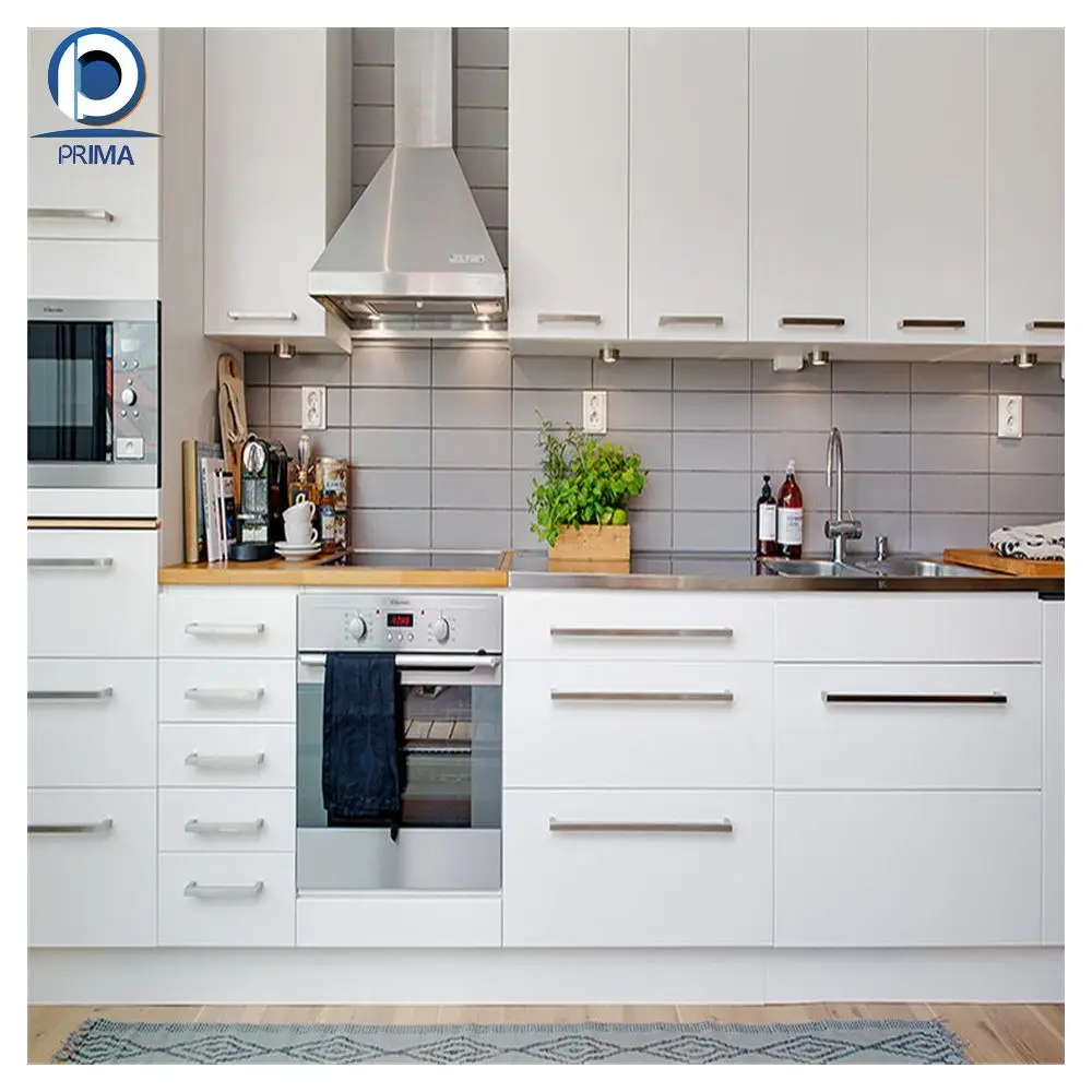 Prima Kitchen Cabinets With Wine Rack Handles Melamine Finish Kitchen Cabinet Solid Wood For Home Use