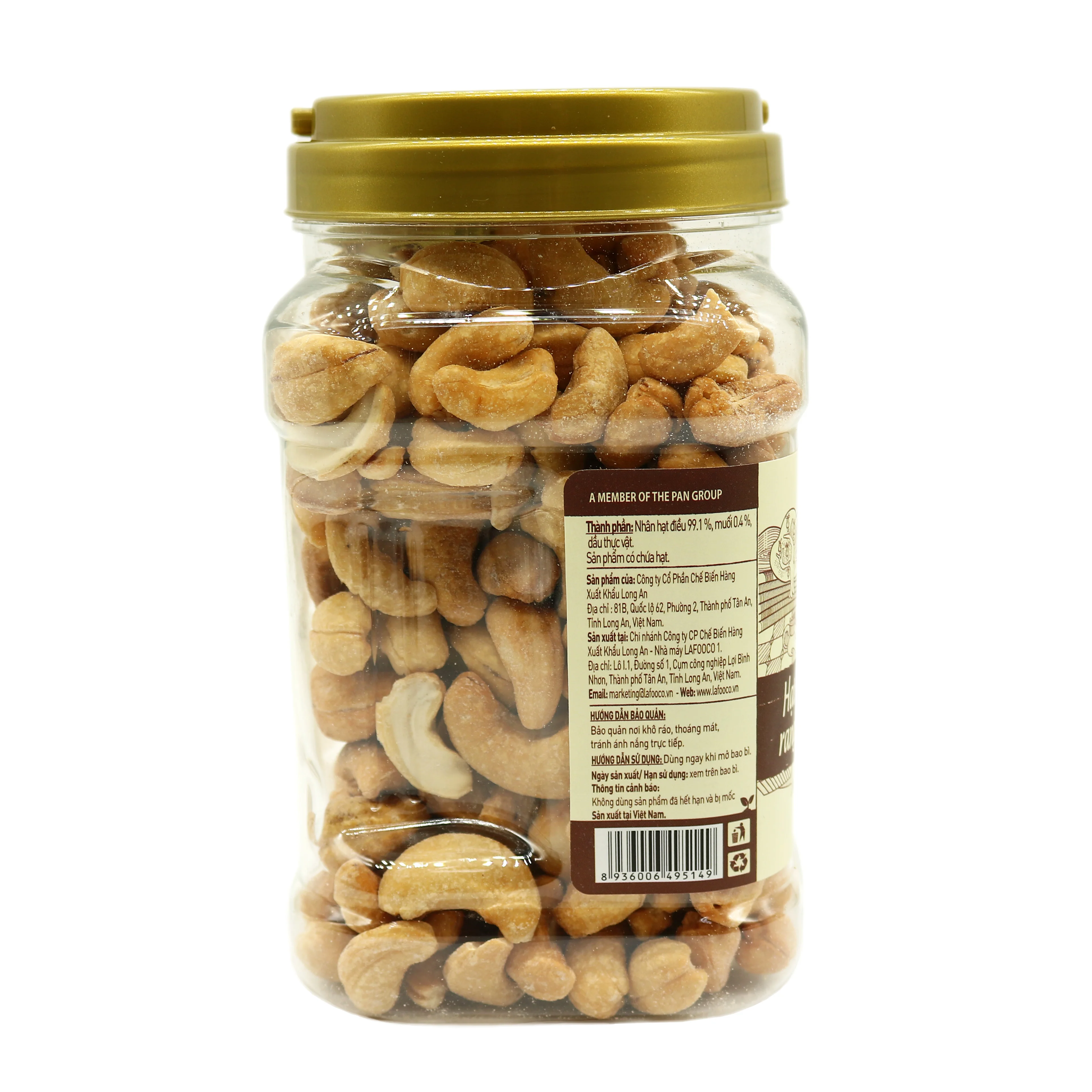 Salted Roasted Vietnam Cashews 450g LAFOOCO plastic jar Best Price Healthy nuts w320 Free Sample
