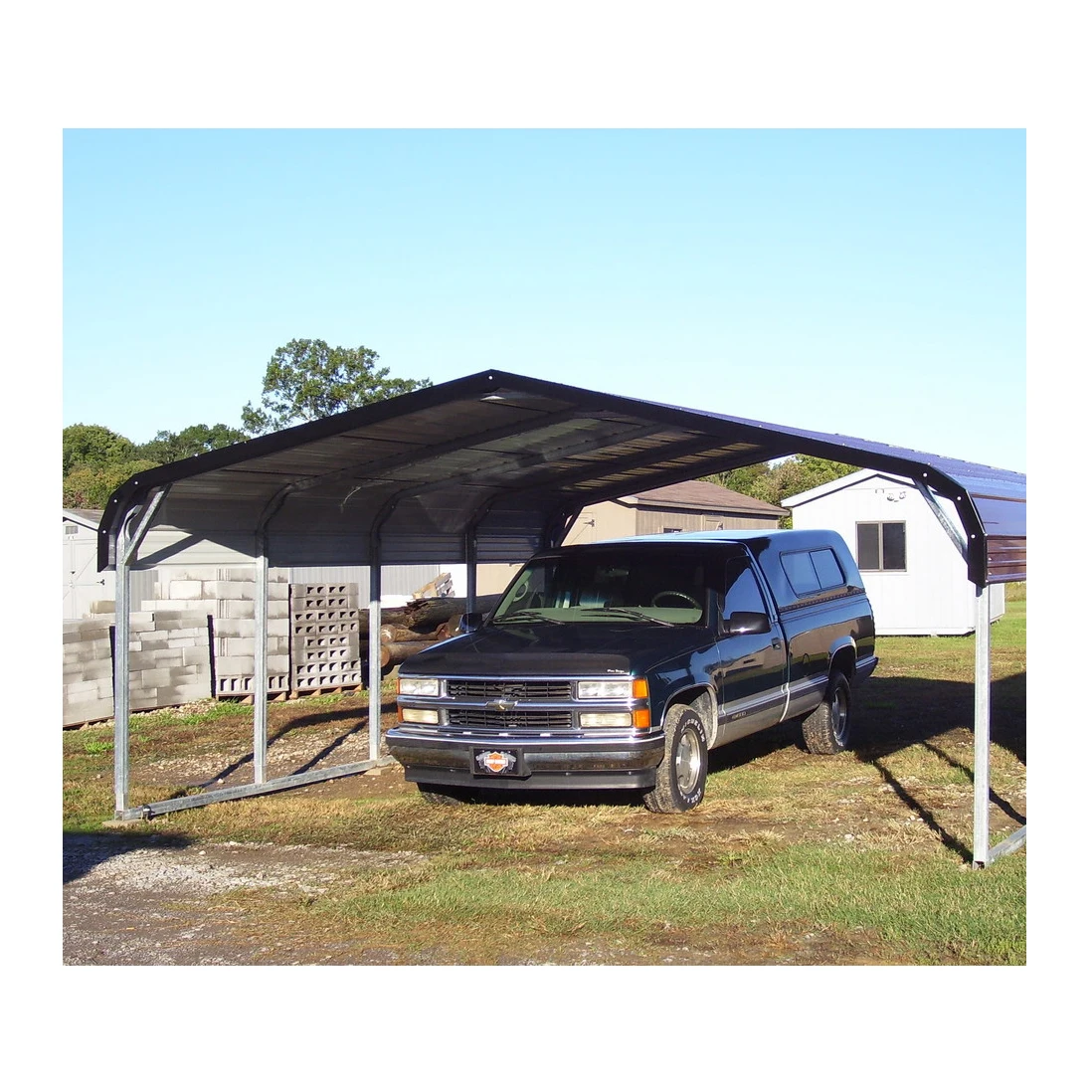 Steel square tube frame portable car shelter long lifetime Heavy structural carport kit in Chile for sale
