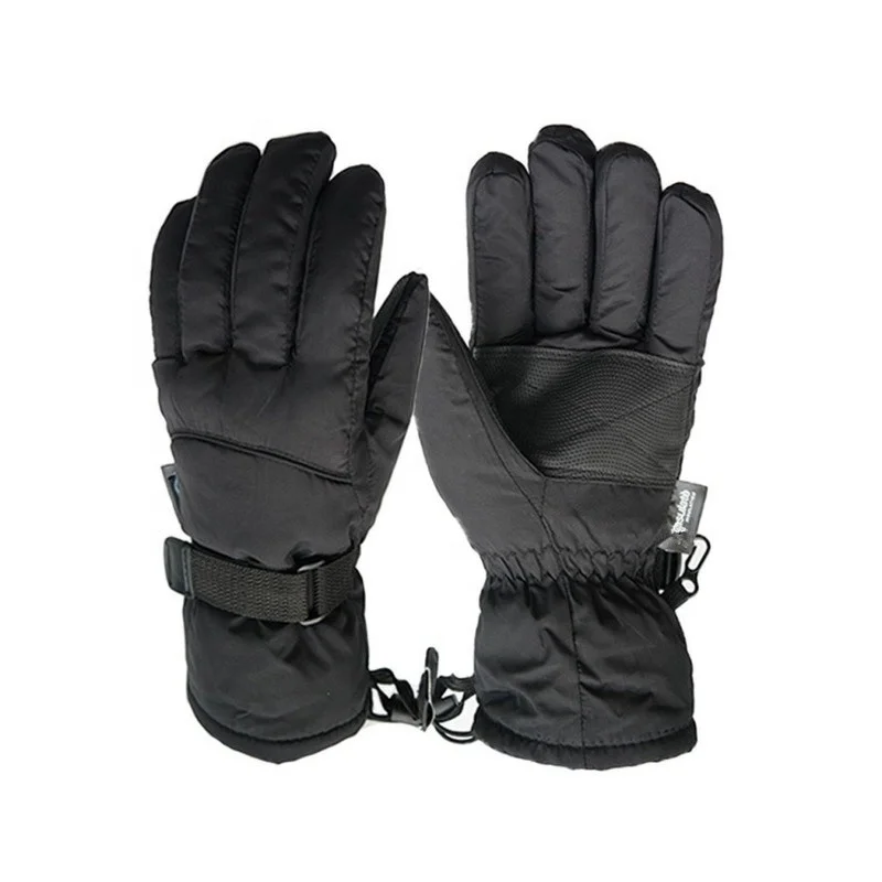 High Quality Outdoor Winter Waterproof Thinsulate Ski Gloves Wholesale Gloves Men Palm Black Custom Design