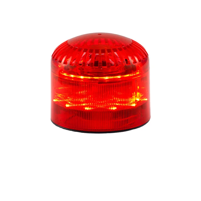 Beacon Light and Siren alarm combination |SIR-E LED FA| RED - 13 sounds - 100db - IP65 - 12/34V ACDC - fire alarm
