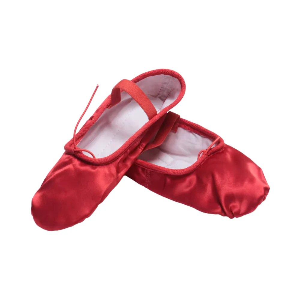 Красные атласные балетные танцевальные туфли для женщин и девочек лучшее производство верхняя подошва с внутренней хлопковой подкладкой оптовая продажа кожи