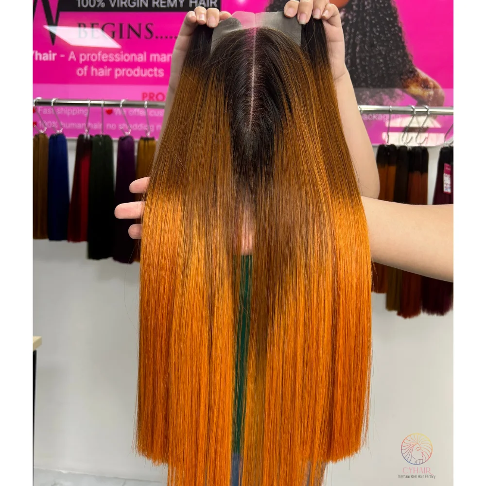 High Quality Vietnamese Remy Human Hair Double Drawn Bone Straight Hair Bundles All Length All Color