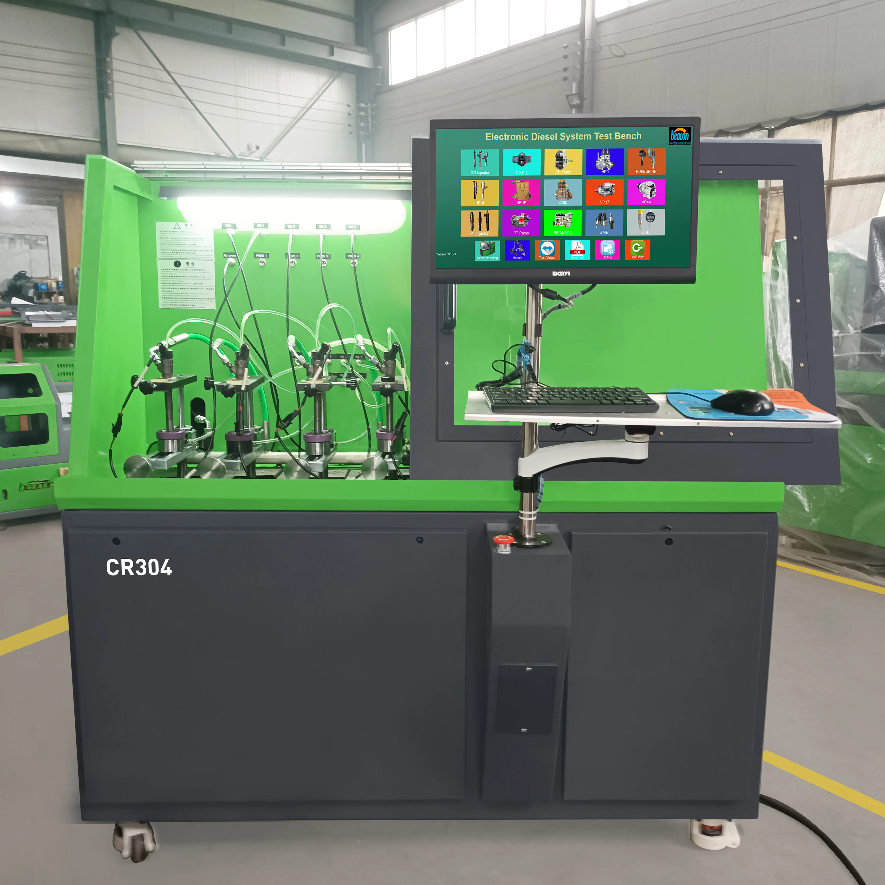 CR304 Crdi Common Rail Injector Testing Machine 4 pcs Of Diesel Fuel Injector Test Bench Equipment DCI700 NTI700 XNI700