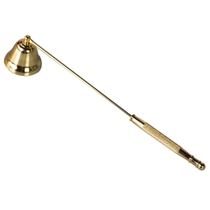 Factory Price Wholesale Bell Type Metal Candle Snuffer Candle Flame Extinguisher with Handle Zebra Design