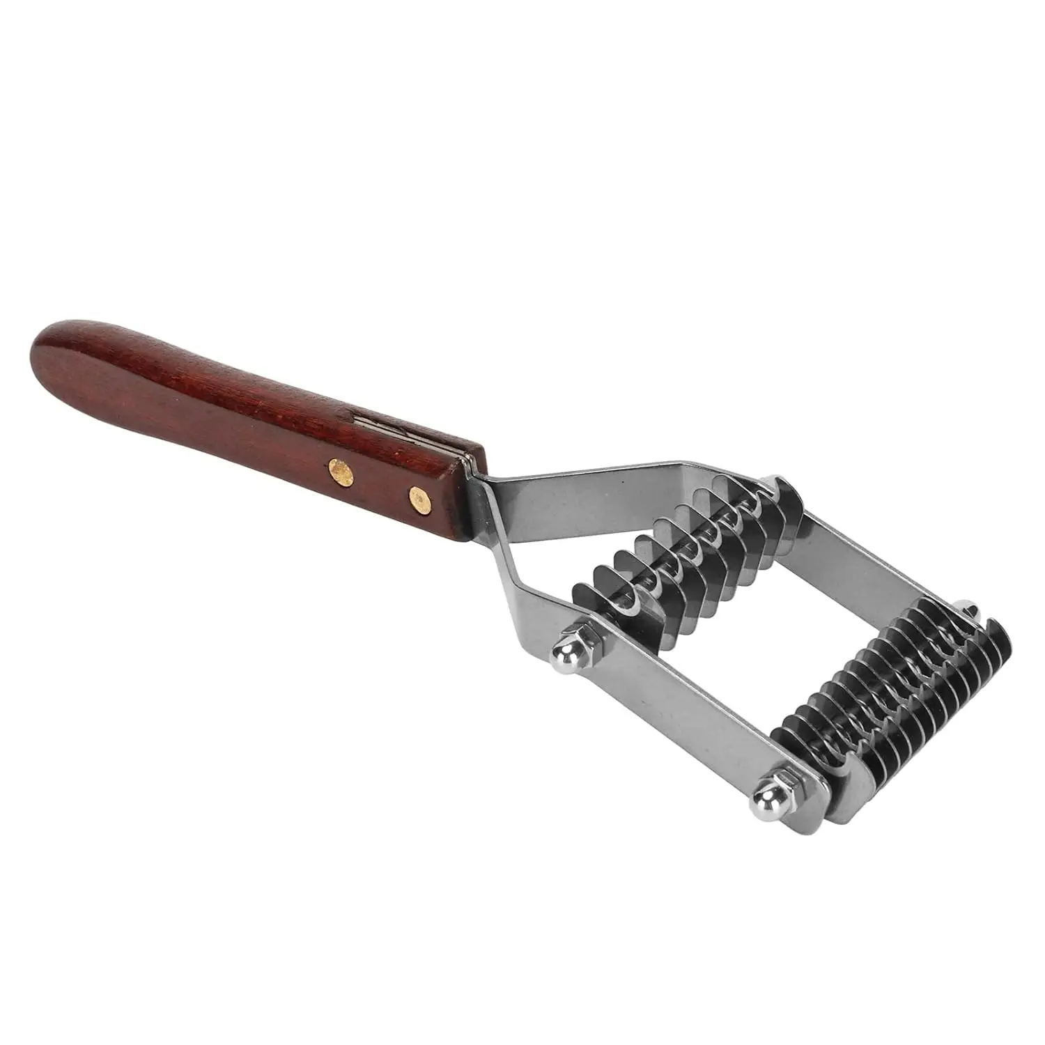 Dog Undercoat Dematting Comb Rounded Teeth Curved Edges Blunt Blade Dematting Combs For Pets