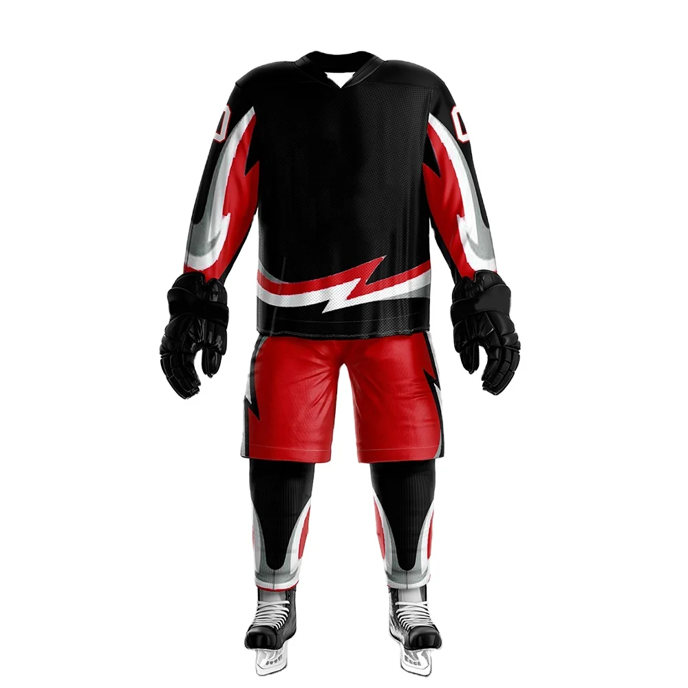 Breathable Ice Hockey Team Uniform Double Sided Wholesale Reversible 2 Sets Cheap Uniform Sets Men Plain Blank