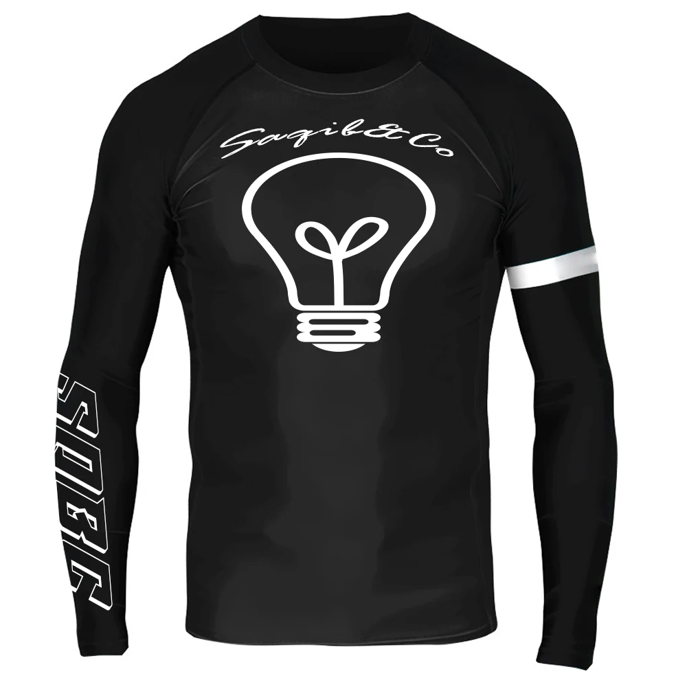 Full Black Sublimation Printed Rashguard Best Design Kickboxing Training Gear MMA Gear & Bjj Gear