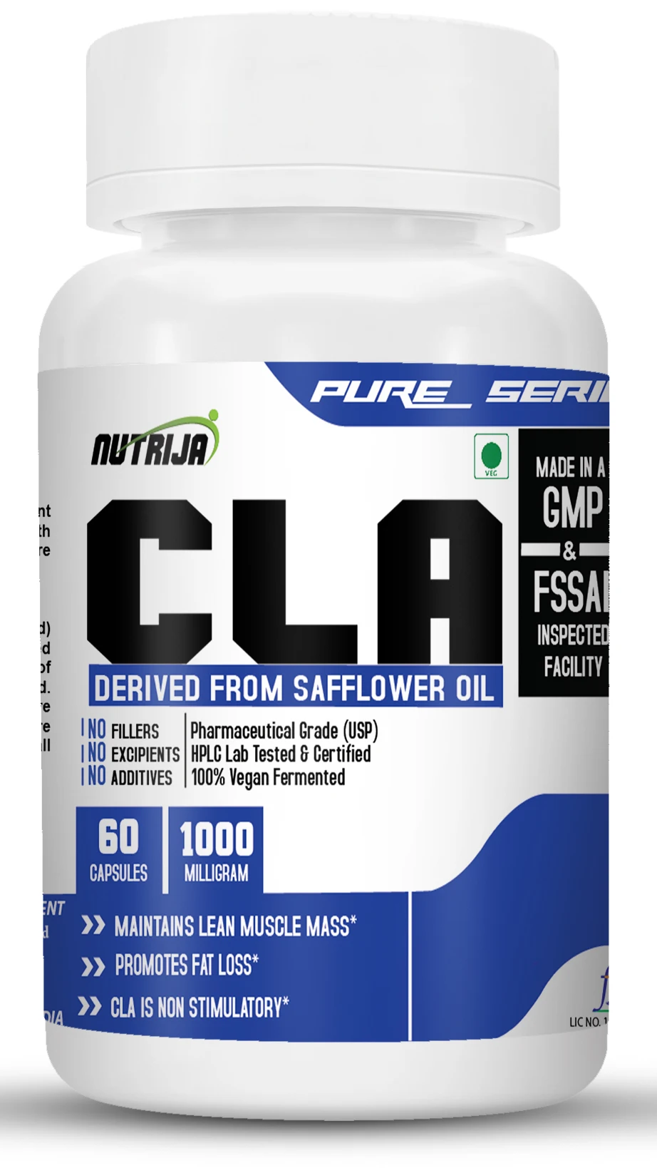 CLA 1000mg (Conjugated Linoleic Acid), Non Stimulatory Fat Burner - (120 Capsules)