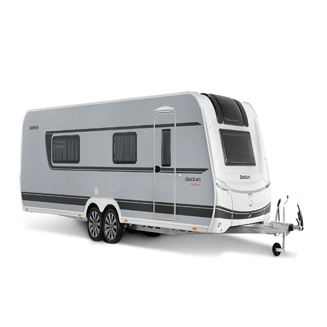 Best White Teardrop Caravan for 2 People Quality Mini RV Trailer for Camping and Travel for Trucks Made from Aluminium