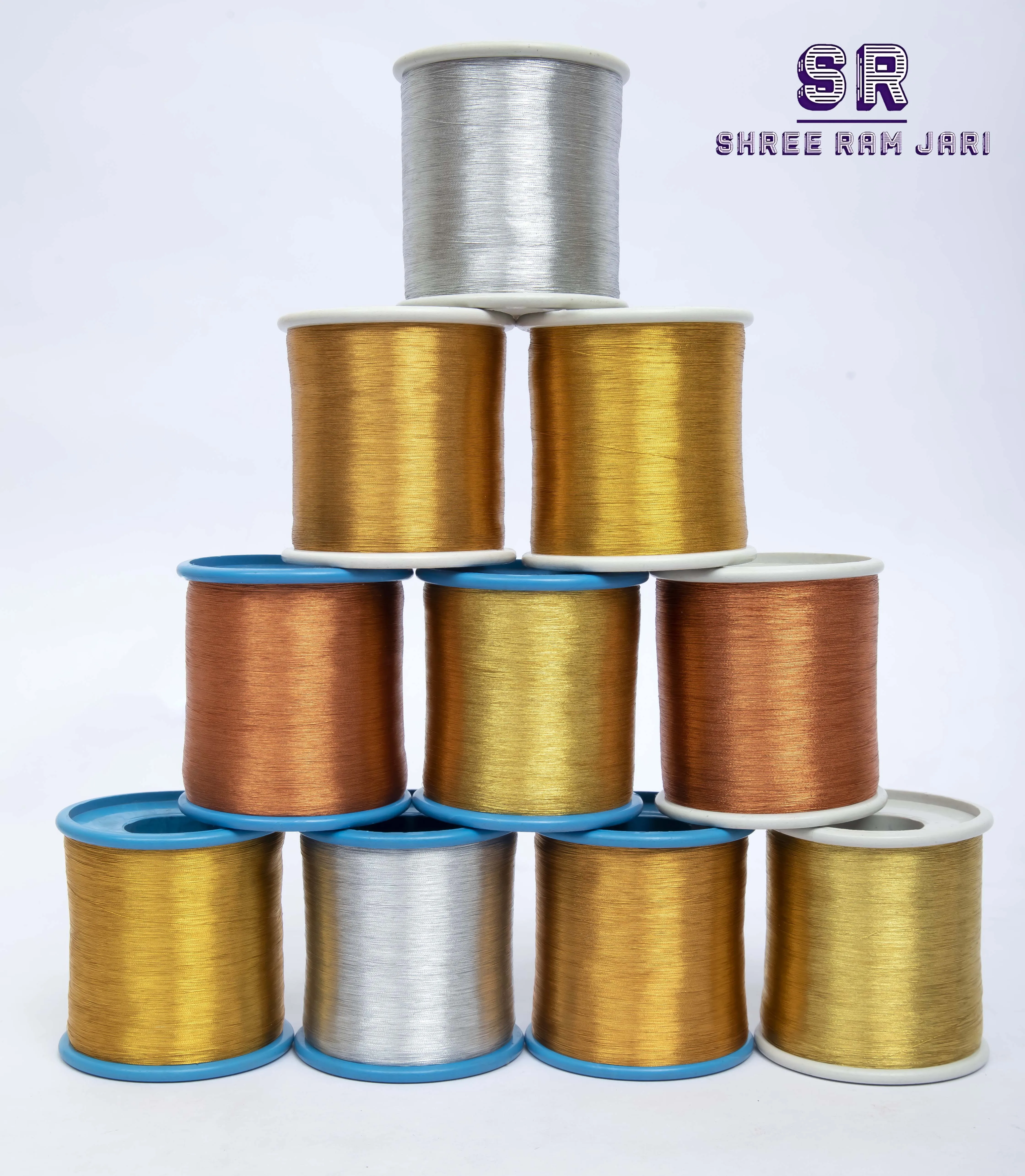 Direct from Indian Factory Super Quality Polyester Weaving Metallic Yarn High Strength for Knitting Sewing Embroidery